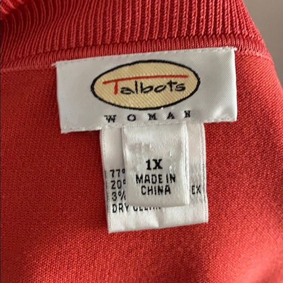 EUC Talbots size 1X button up v-neck sweater - Picture 2 of 4